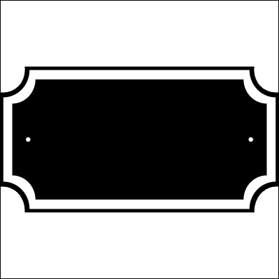 Address Plaque With Cut Corners - Address Plaque With Cut Corners (400x400)
