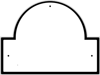 Arch Address Plaque - Line Art (400x400)