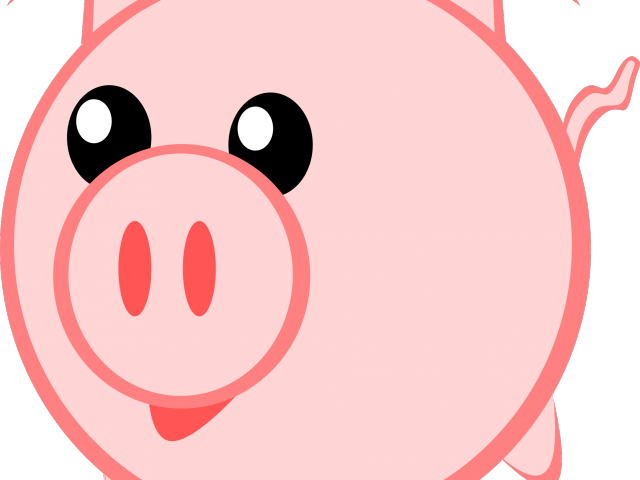 Pig Clipart Png - Cute Cartoon Pig (640x480)