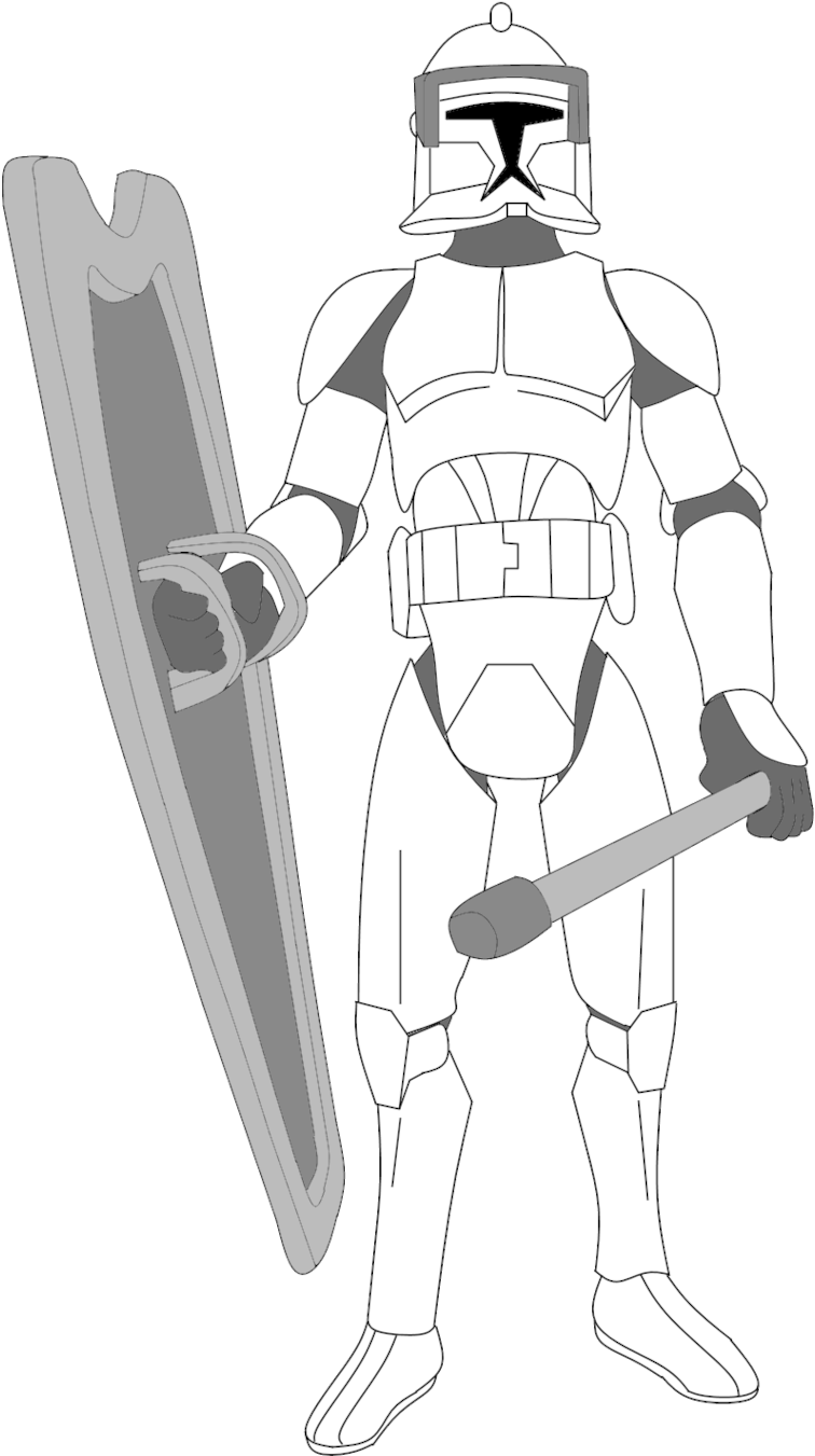 Clone With Riot Gear By Fbombheart On - Clone Arc Trooper Drawing (1024x1385)