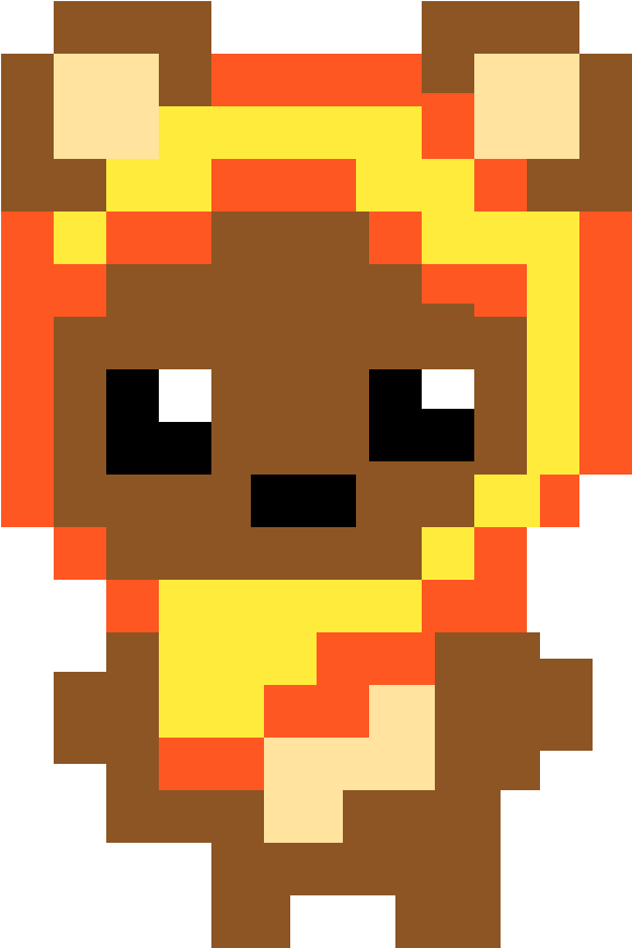 Ewok Star Wars Pixel Art - Illustration (1200x1200)