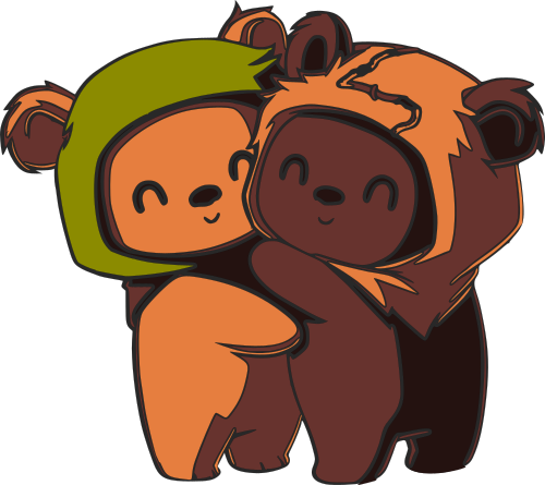 Movies, Personal Use, Copy Of Ewok Hug Rab, - Ewok Caricatura (500x445)