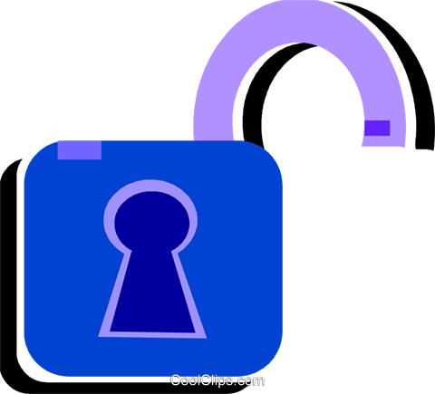 Open Padlock Royalty Free Vector Clip Art Illustration - Open Padlock Royalty Free Vector Clip Art Illustration (480x435)