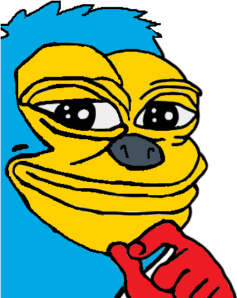 Smug Ewok Face , - Pepe The Frog Black And White (416x428)