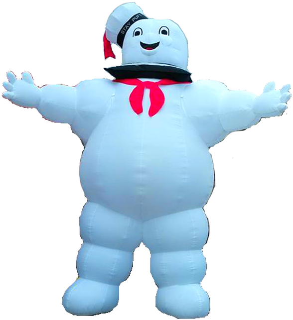 Look Out For The 20ft Stay Puft Marshmallow Man Wreaking - Mascot (610x658)