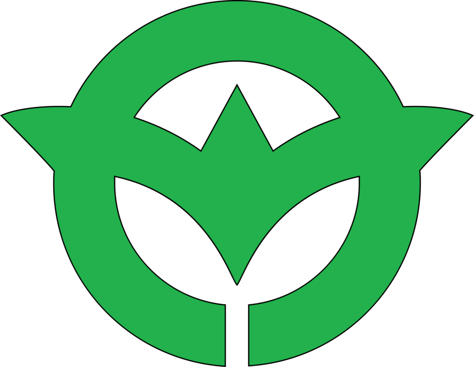 Flag Line Art Gifu Leaf Kilobyte - Emblem (968x750)