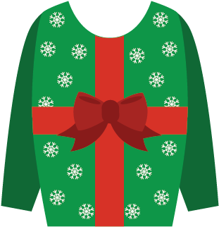 Ugly Christmas Sweaters Messages Sticker-6 - Gifs Neige Qui Tombe (408x408)