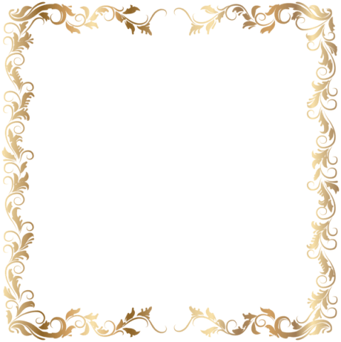 Free Png Download Border Deco Frame Gold Clipart Png - Transparent Background Gold Border Png (480x481)