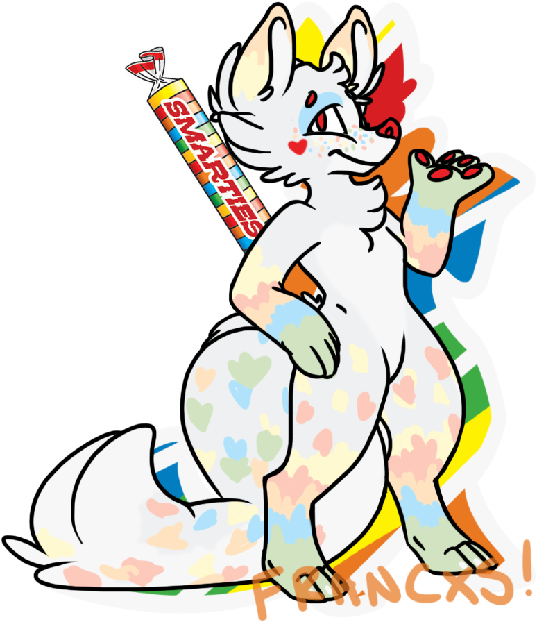[open] Smartie-fox - Smarties Candy (824x936)