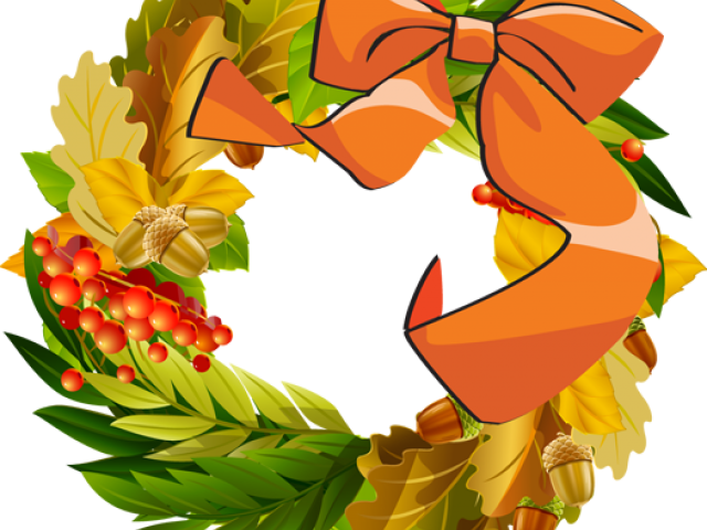 Fall Clipart Autumn Begins - Fall Wreaths Clip Art (640x480)