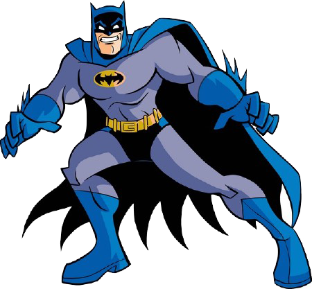 Batman Cartoon Png - Old School Batman Colors (450x417)