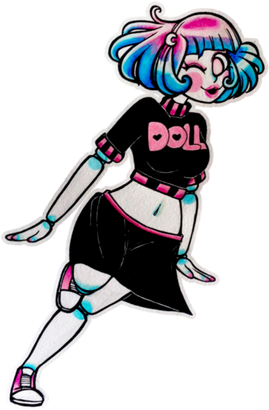 “what A Doll ” 💖 - Cartoon (399x600)