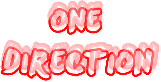 One Direction Png Text By Arin1d18 - Calligraphy (680x360)