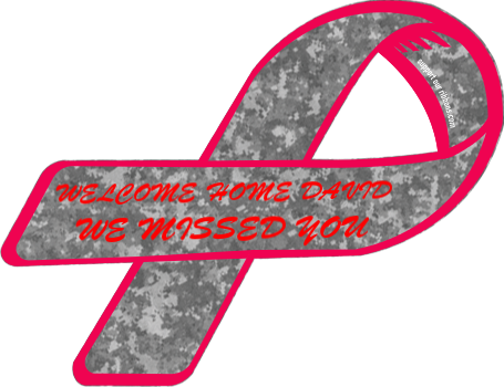 Welcome Home David / We Missed You - Postural Orthostatic Tachycardia Syndrome Ribbon (455x350)