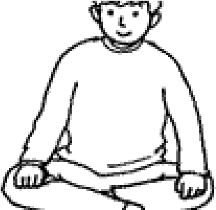 Sitting Cross Legged K - Sitting Cross Legged Drawing (450x300)