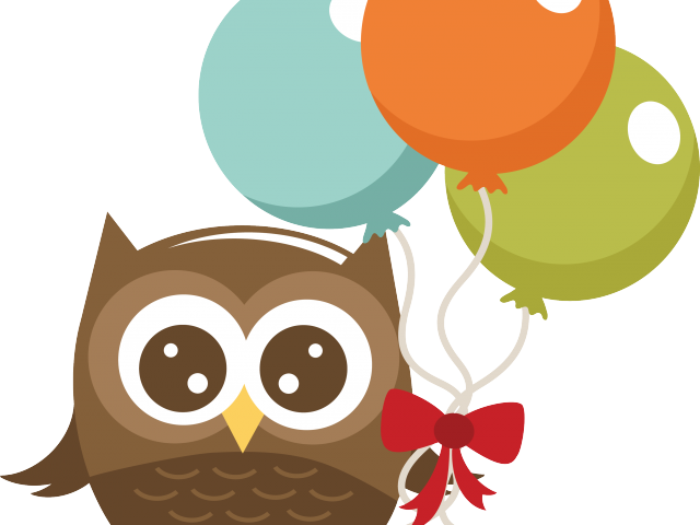 Owl Clipart Cheerleader - Transparent Birthday Owl Clipart (640x480)