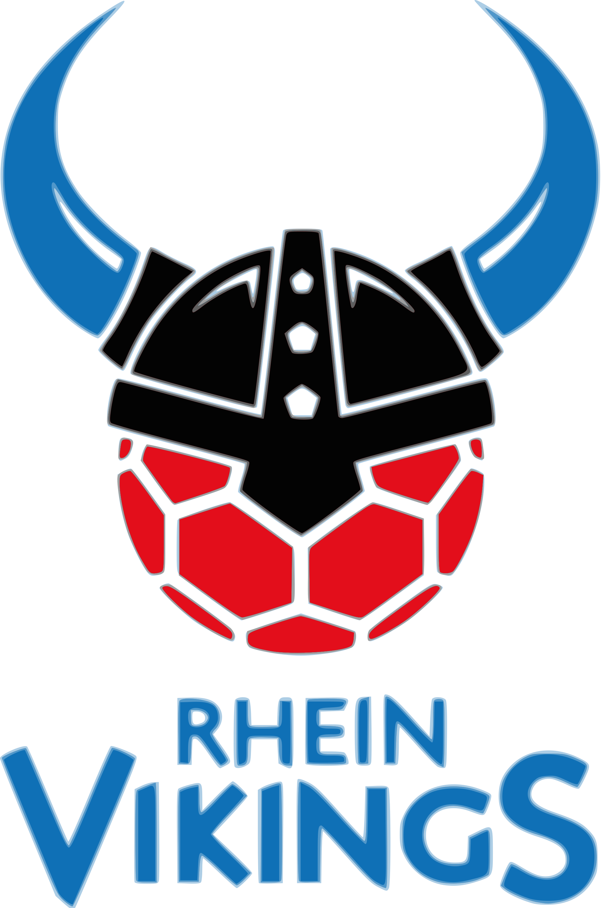 Clip Art Black And White Stock Datei Hc Rhein Vikings - Rhein Vikings Logo (2000x3022)