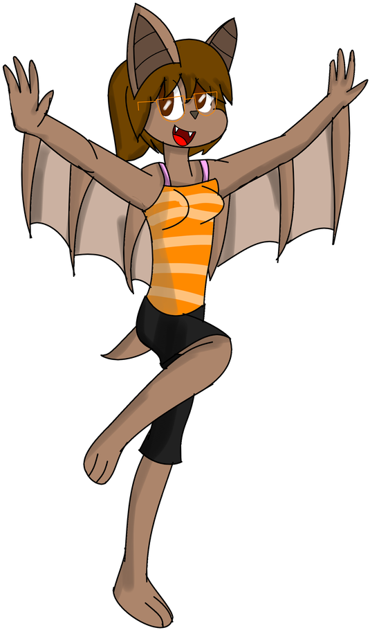 Cute Nerdy Bat By Spectrestrut27 - Cartoon (774x1032)