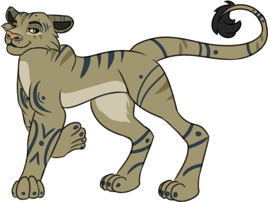 Lion Fullbody In Tlk Style By Oxclovia - Cartoon (1024x768)