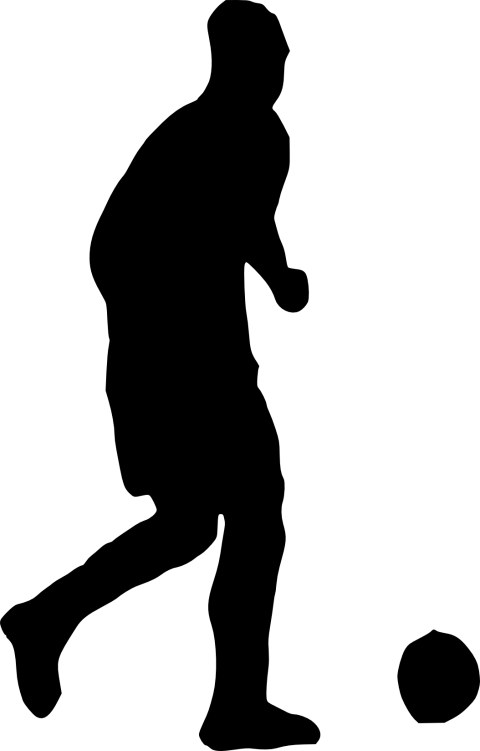 Football Clipart Gate - Silhouette (480x751)