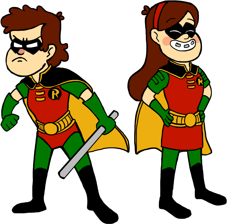 Robins Iii & Iv - Cartoon (962x978)
