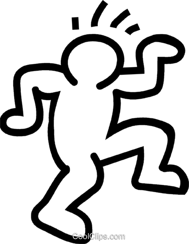 Dancing Figure Royalty Free Clip Art Illustration - Dancing Stick Figure (373x480)