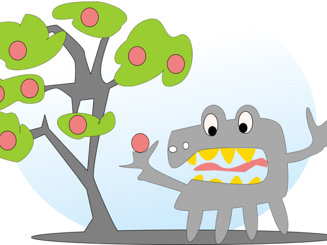 Trees Clipart Monster - Monster Clip Art (640x480)