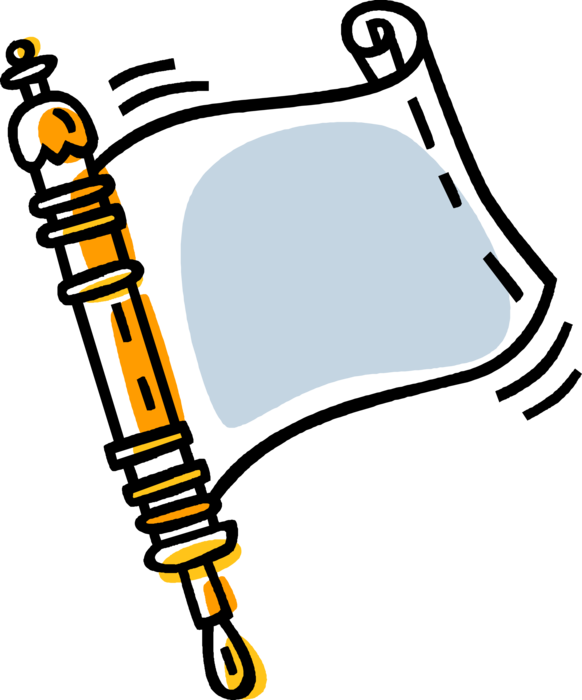 Vector Illustration Of Jewish Hebrew Sefer Torah Scroll - Vector Illustration Of Jewish Hebrew Sefer Torah Scroll (582x700)