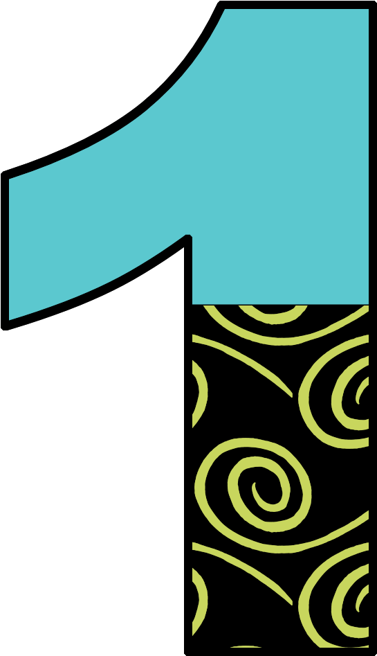 Pink Number 1 Clip Art - Pink Number 1 Clip Art (1200x1200)