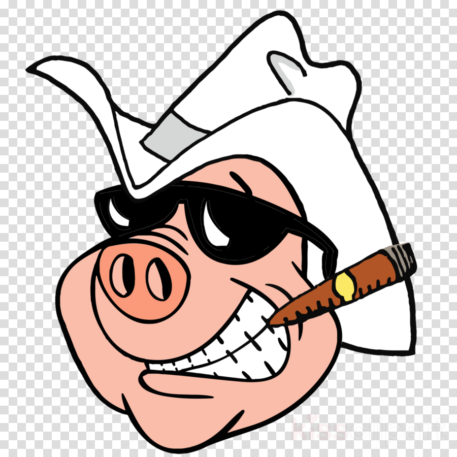 Cigar Pig Clipart Cigar Wild Boar Clip Art - Boss Hogg Clip Art (900x900)