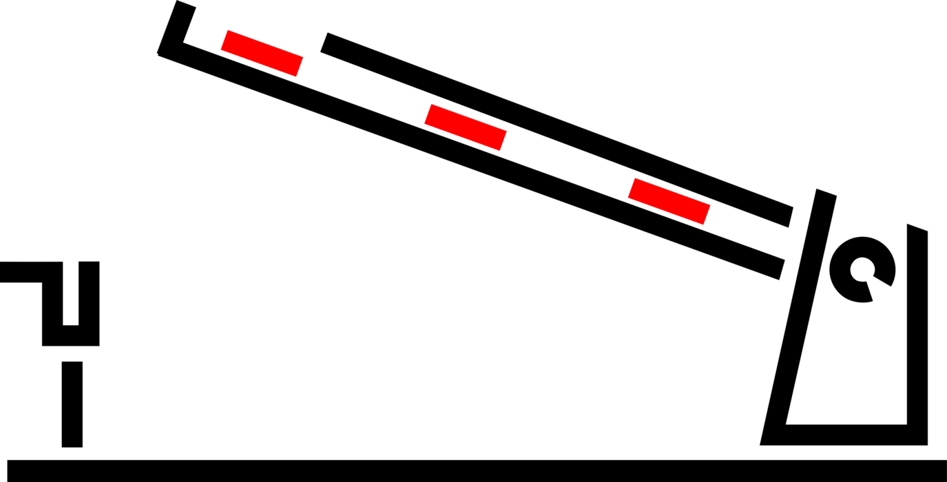 Vector Illustration Of Vehicular Traffic Barrier Gate - Bahnübergang Clipart (1375x700)
