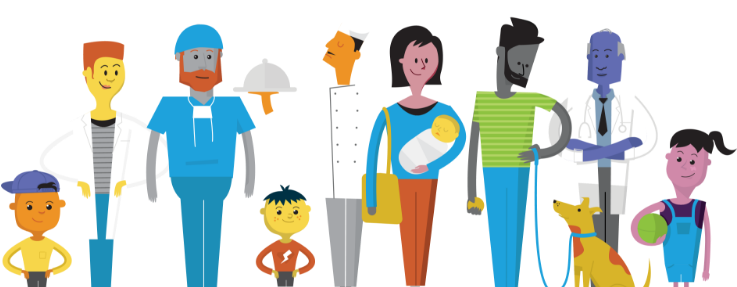 Blue Looks Good In - Cartoon (736x368)