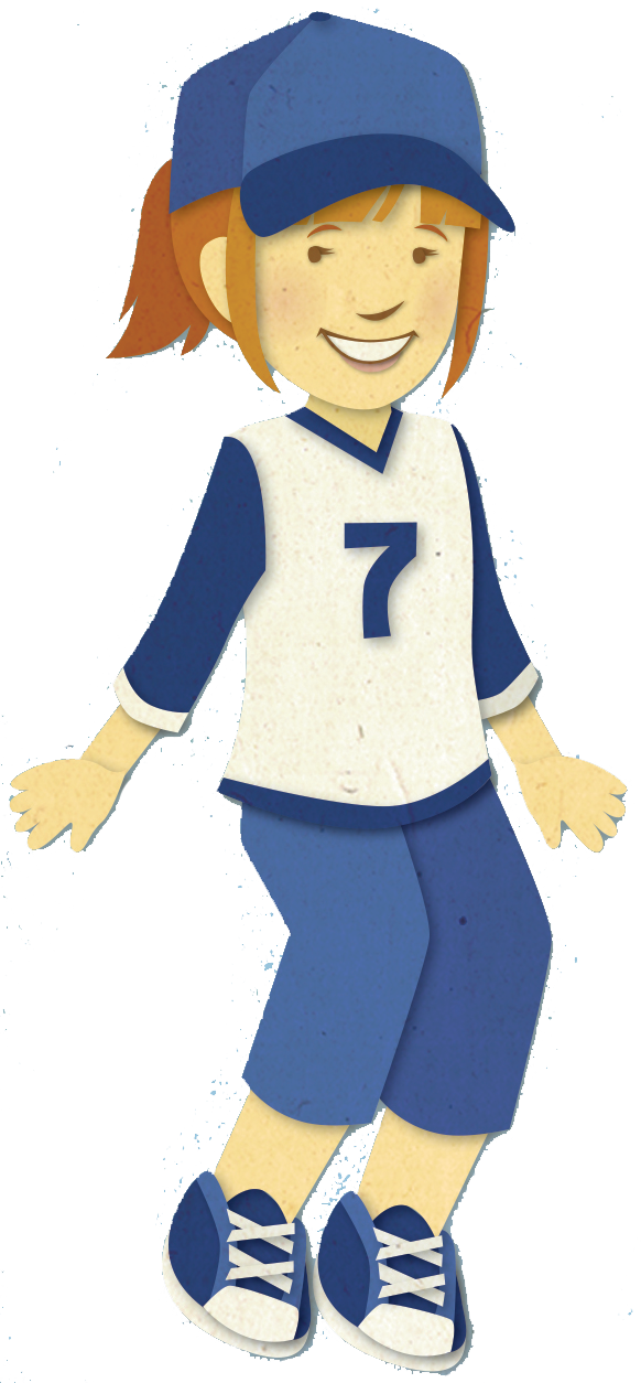 Ashley's Dream Was To Catch A Ball Hit By Her Favorite - Cartoon (582x1254)