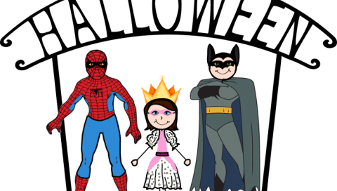 Halloween School Cliparts - Halloween Costume Clipart Transparent (480x272)