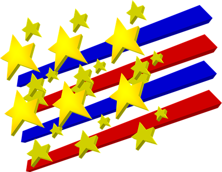 Flag, Transparent, Cartoon, American - Flag, Transparent, Cartoon, American (439x340)