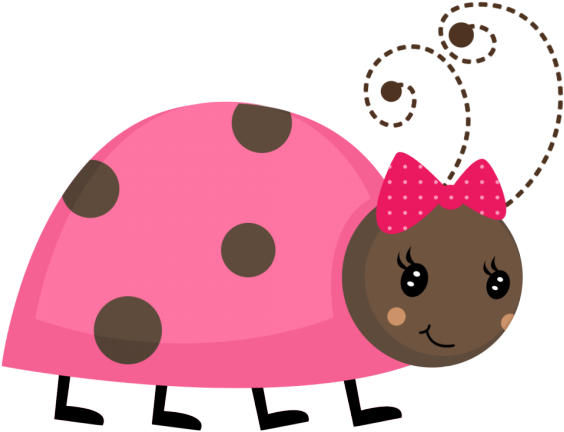 Pink Clipart Lady Bug - Pink And Black Ladybug (640x480)