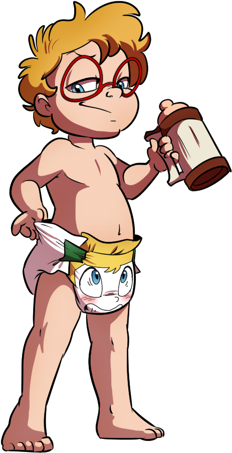 Knil And Tato - Diaper Boy Art (669x1006)
