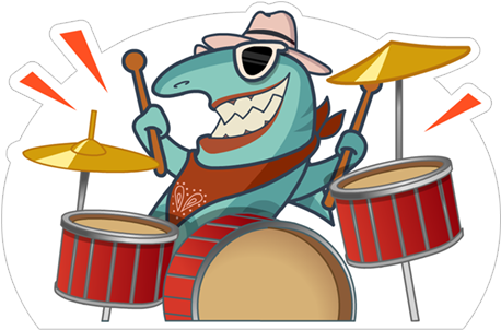 Viber Sticker «акула На Kubana» - Viber Sticker «акула На Kubana» (490x317)