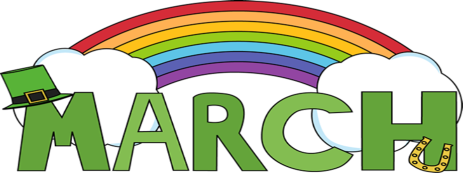 Happy Birthday - Clip Art March Calendar (922x346)