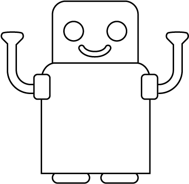 Robots Are Good At - Line Art (370x372)