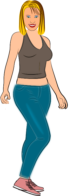 Free Woman Standing Cliparts Download Free Clip Art - Cartoon (566x800)