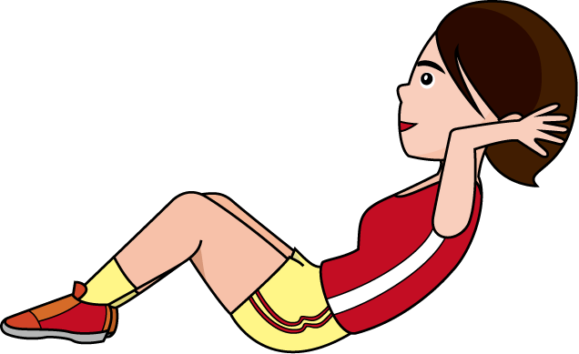 Woman Clipart Exercise Sit-up Clip Art - Sit-up (636x389)