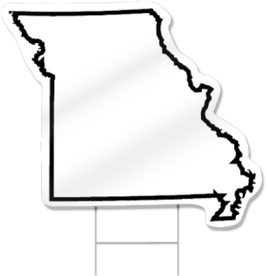 Missouri Shaped Yard Sign - Missouri Shaped Yard Sign (450x450)