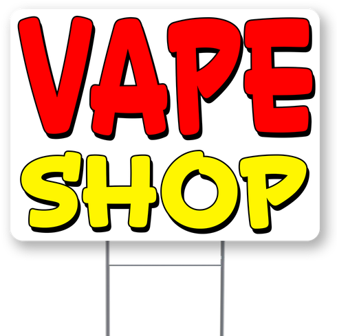 Vape Shop 24" X 18" Advertising Yard Sign Kit - Vape Shop 24" X 18" Advertising Yard Sign Kit (500x500)