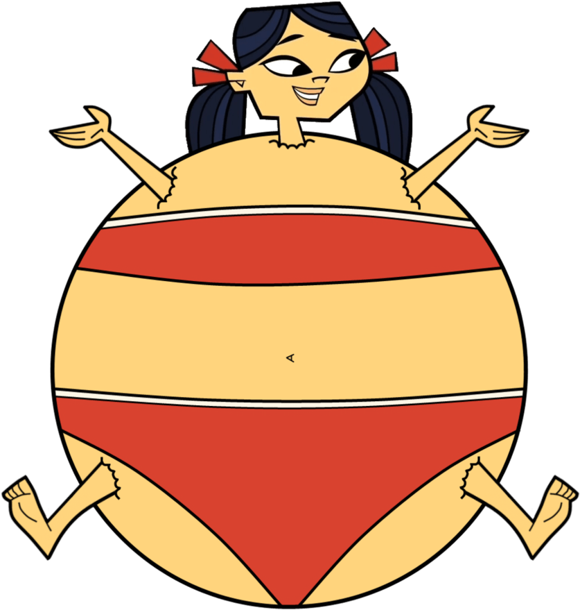 Kitty' Big Ball Belly Swimsuit Version - Total Drama Inflation.