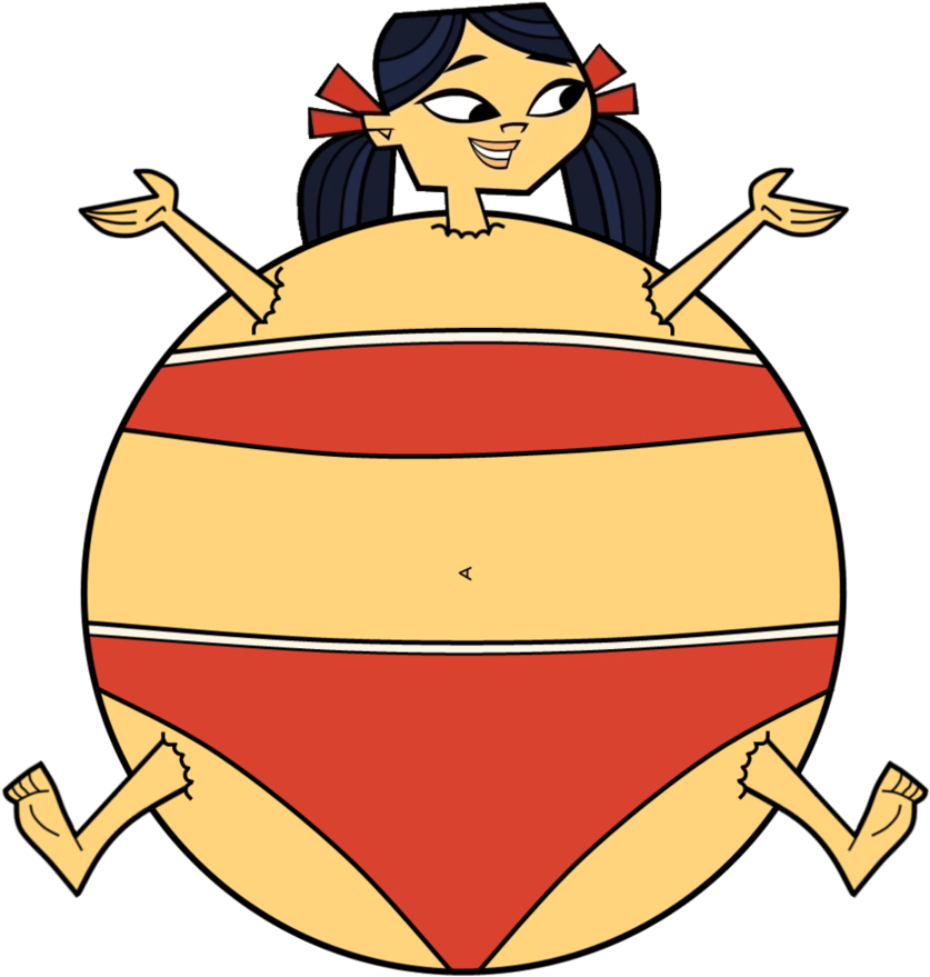 Kitty' Big Ball Belly Swimsuit Version - Total Drama Inflation (873x915)