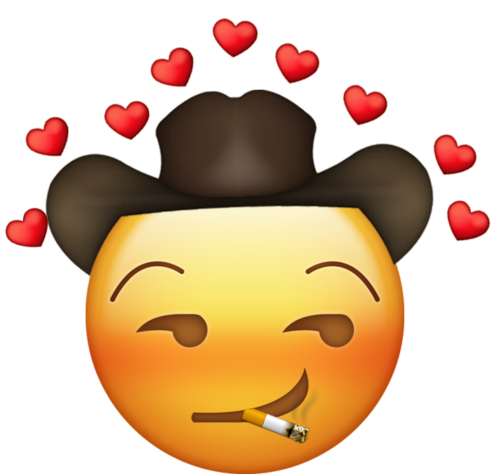 Let Me Hear You Say Yeehaw - Sad Cowboy Heart Emoji (700x700)