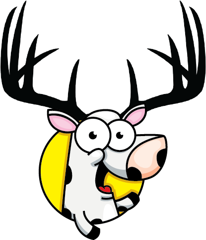 Christmastooper - Deer Antlers Black And White (500x500)