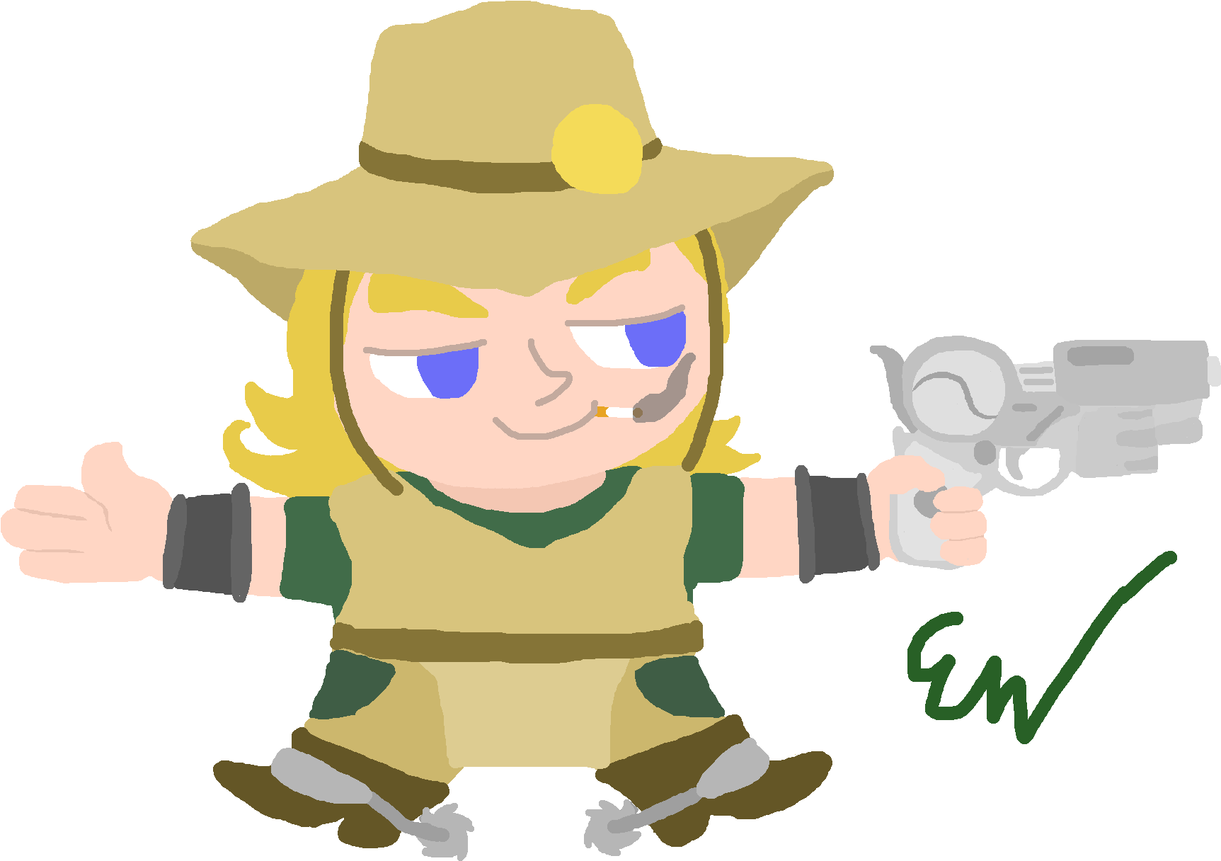 [fanart] Small Yeehaw Man I Drew Some Months - Cartoon (2124x1368)