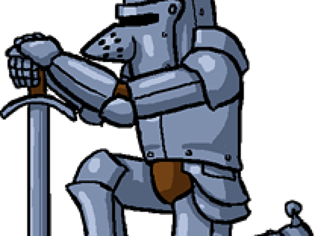 Knight Clipart Kneeling - Cartoon (640x480)